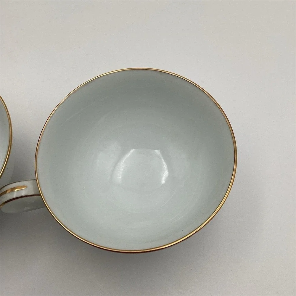 Noritake Dawn 5930 Vintage Tea Cups Set of 3 White Porcelain‎ Japan